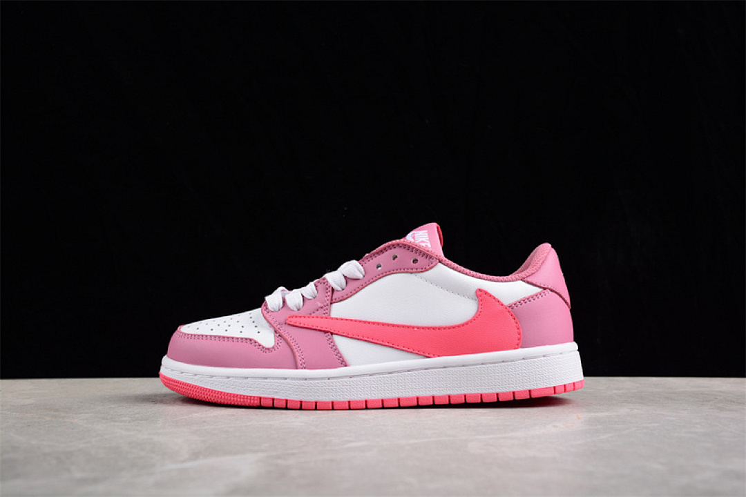 Jordan FRAGMENT TRAVIS SCOTT AIR Jordan 1 LOW WHITE/PINK/RED · DM7866-227, photo 1