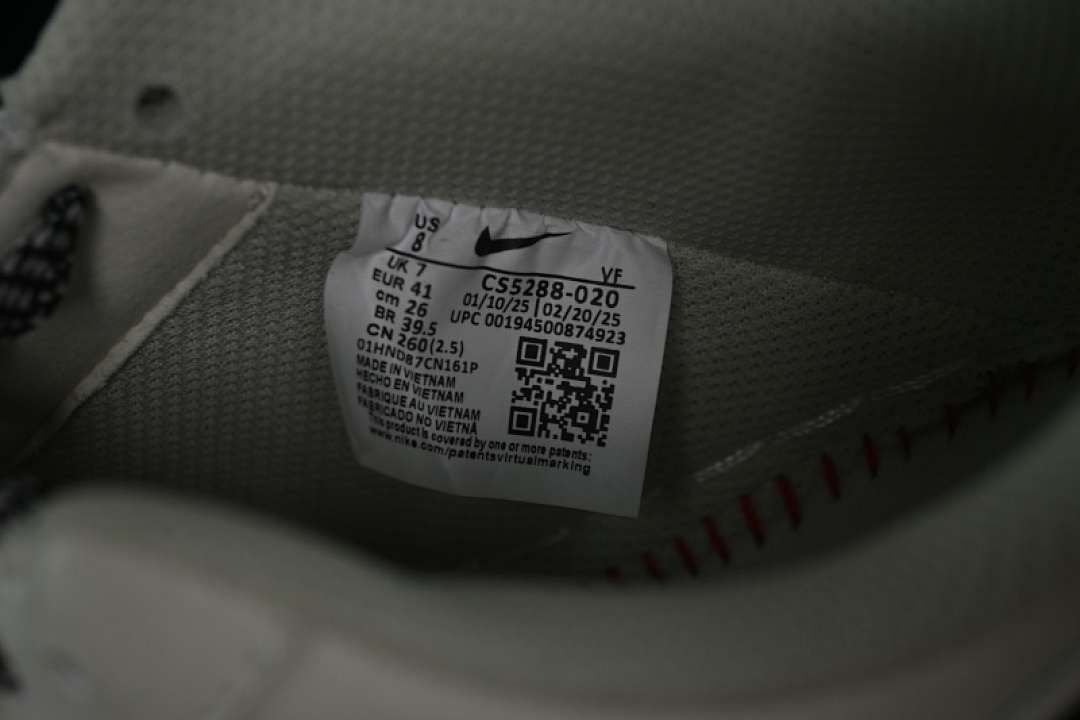 Nike [CS5288-020]-[AIR FORCE 1 07 LOW LV OFF WHITE/BLACK]-[WOMAN:36-39]-[MAN:40-45] - Image 6