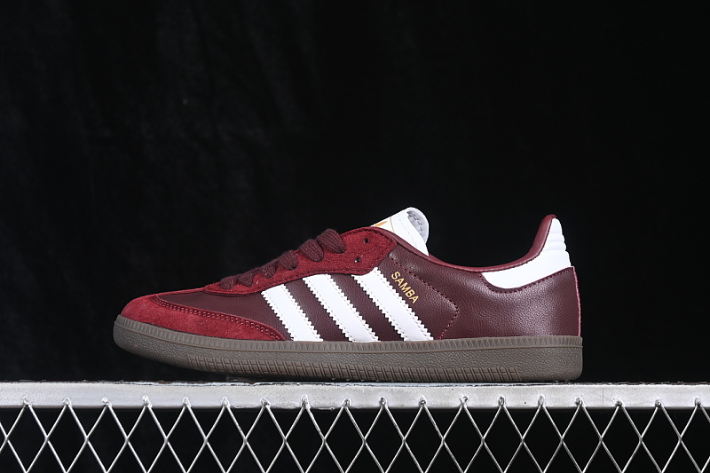 Adidas Adidas SAMBA OG CASUAL SNEAKERS MAROON/OFF WHITE/GUM · JR8844, photo 1