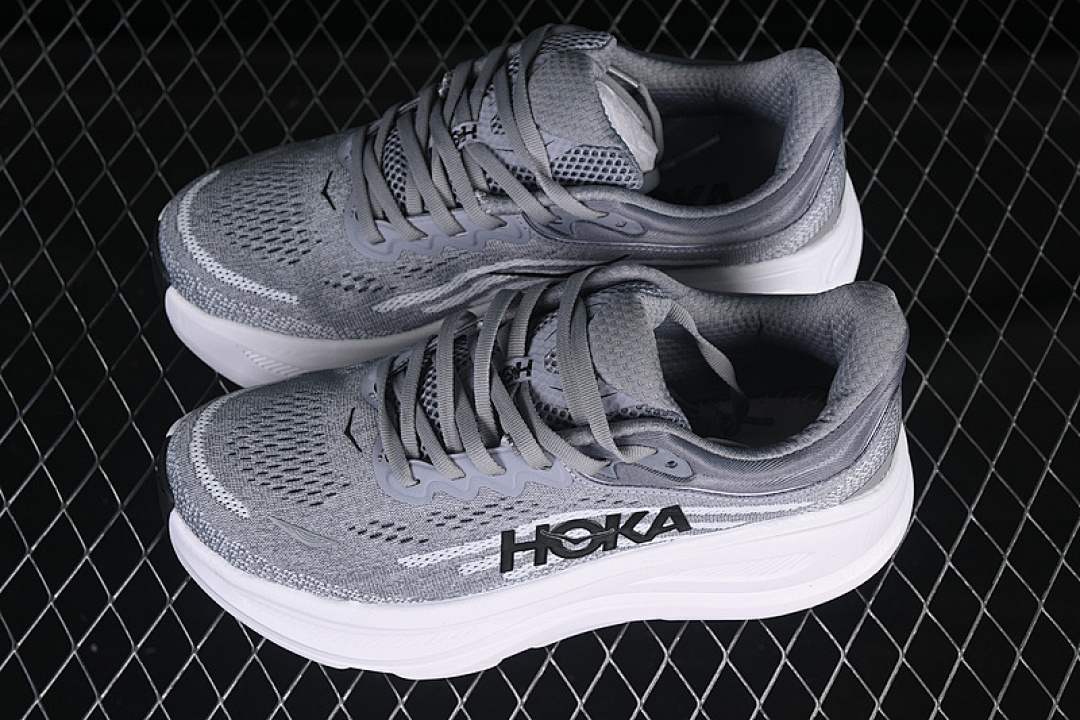 On Running [1162011 WNCL]-[HOKA ONE BONDI 9 WHITE/BLACK/GREY]-[WOMAN:36-39]-[MAN:40-45] - Image 11