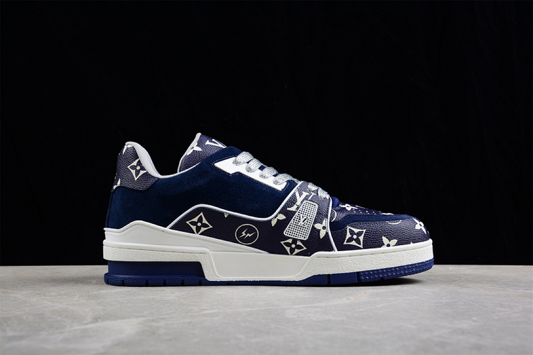 Louis Vuitton [L*V LOW TRAINER SNEAKER NAVY BLUE/WHITE/SILVER]-[MAN:39-45] - Image 13