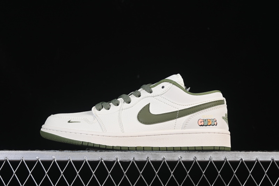 Jordan AIR Jordan 1 LOW RETRO BASKETBALL SHOES GREEN/WHITE · XX3168-168, photo 1