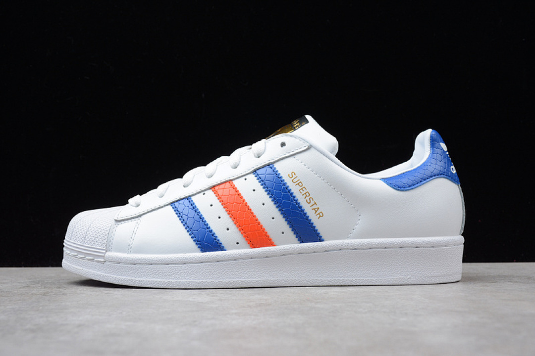 Unbranded [B34310]-[AD SUPERSTAR EAST RIVER RIVAL WHITE/BLUE/ORANGE]-[WOMAN:36-39 1/3]-[MAN:40-44]-[OG00124], photo 1
