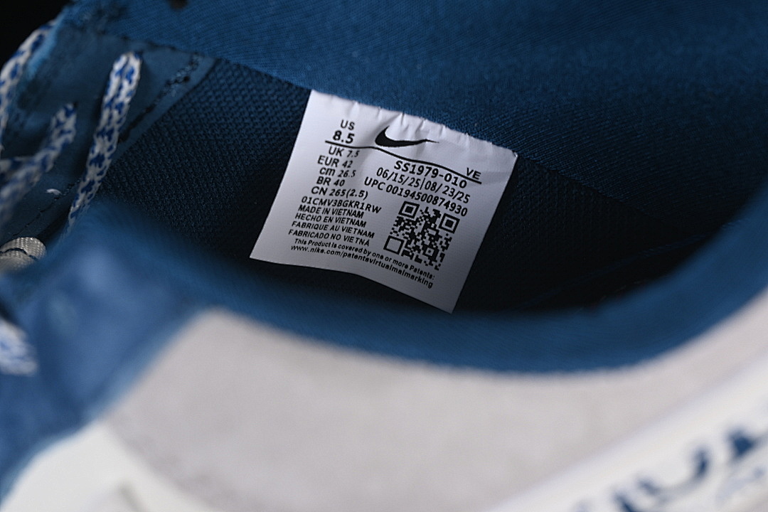 Nike [SS1979-010]-[AIR FORCE 1 07 LOW WHITE/BLUE/GREY]-[WOMAN:36-39]-[MAN:40-45] - Image 6
