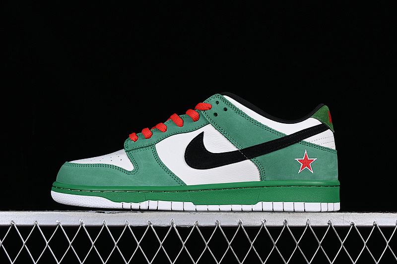 Nike DUNK LOW PRO SB HEINEKEN CLASSIC GREEN/BLACK-WHITE-RED · 304292-302, photo 1