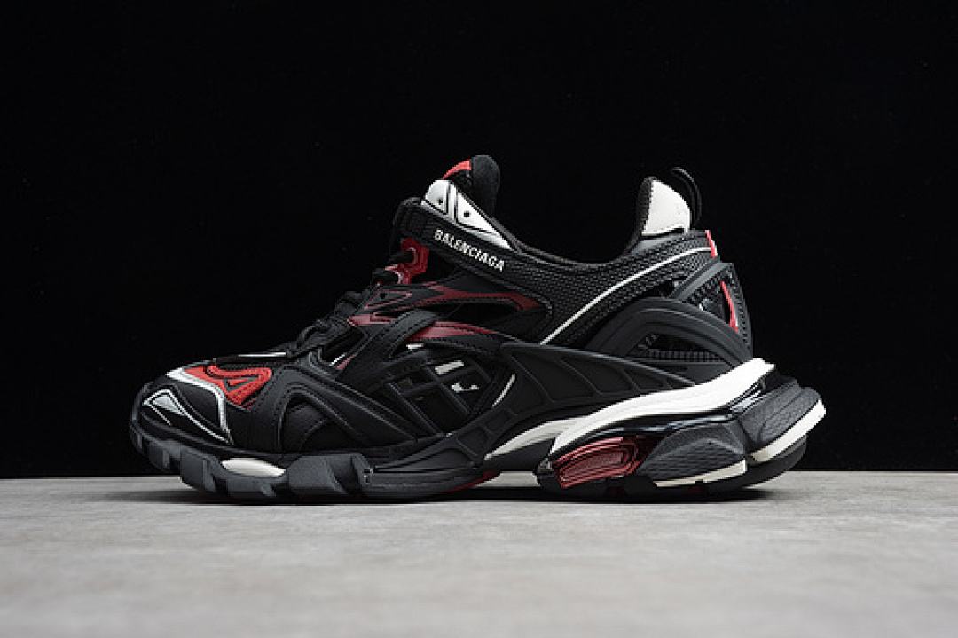 Unbranded [ECBL900324B]-[GZ BA-LEN-CIAGA TESS.S.GOMMA SNEAKER BLACK/WHITE/RED]-[UNISEX:36-45]], photo 1