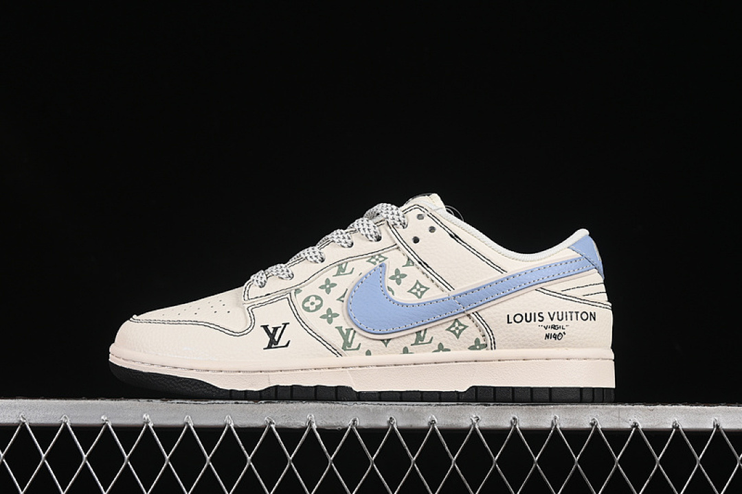 Louis Vuitton [XX3168-143]-[SB DUNK LOW LV WHITE/GREY/BLACK/BLUE]-[WOMAN:36-39]-[MAN:40-45], photo 1