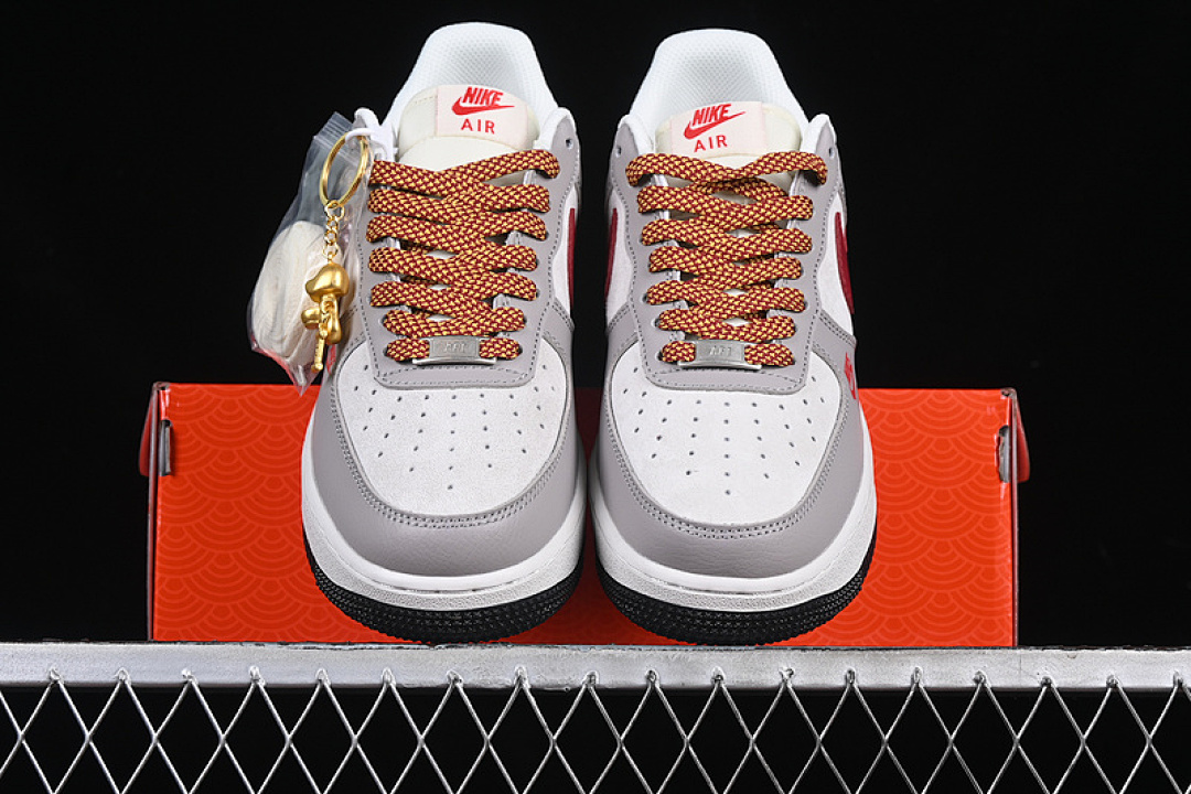 Nike [DM6688-029]-[AIR FORCE 1 07 LOW WHITE/GREY/RED/BROWN]-[WOMAN:36-39]-[MAN:40-45] - Image 13