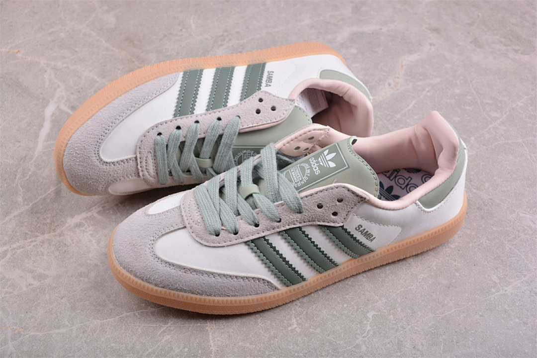 Adidas [ID0942]-[SAMBA VEGAN WHITE/GREY/GREEN]-[WOMAN:36-39]-[MAN:40-45] - Image 7