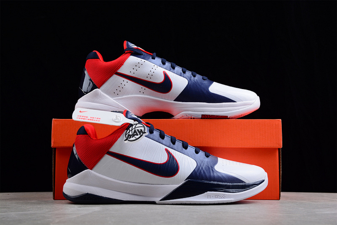 Nike [386430-103]-[ZOOM KOBE V PROTRO WHITE/OBSIDIAN/SPORT RED]-[MAN:39-46] - Image 16