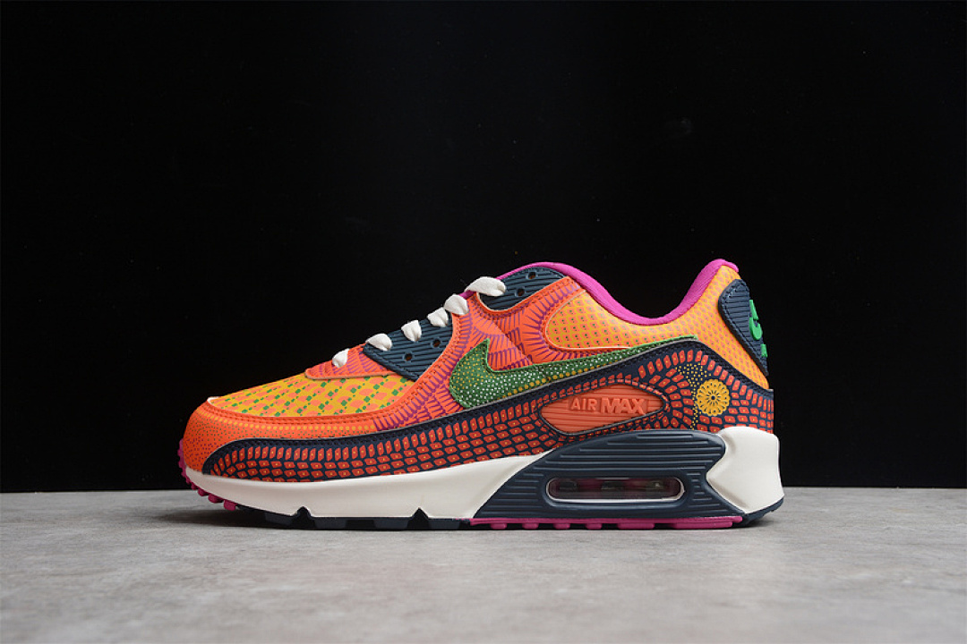 Unbranded [DC5154-458]-[AIR MAX 90 DÍA DE MUERTOS DEEP OCEAN/SAIL/UNIVERSITY GOLD/CACTUS FLOWER], photo 1