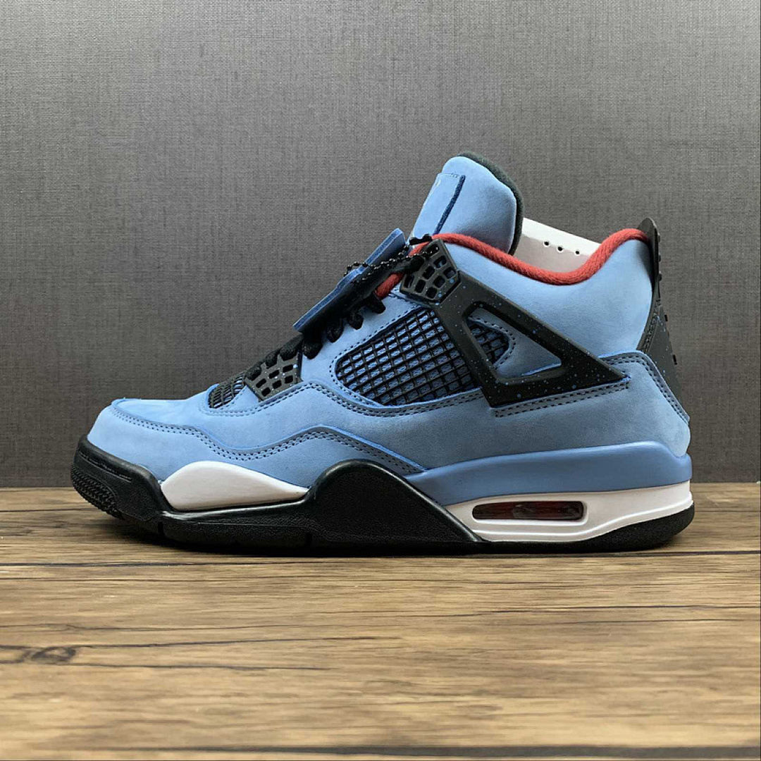 Jordan [308497-406]-[AIR JORDAN 4 RETRO X TRAVIS SCOTT CACTUS JACK UNIVERSITY BLUE/BLACK-VARSITY (RED]), photo 1