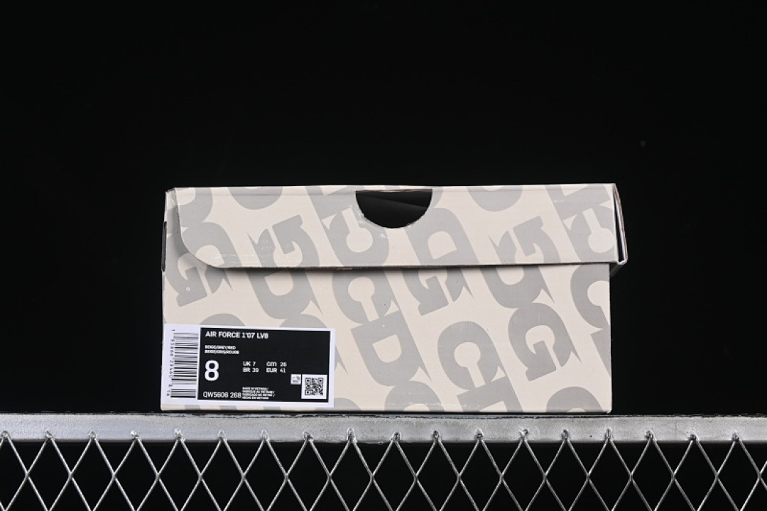 Nike [QW5606-268]-[AIR FORCE 1 07 LOW CASUAL SNEAKERS GREY/WINE RED/WHITE]-[WOMAN:36-39]-[MAN:40-45] - Image 11