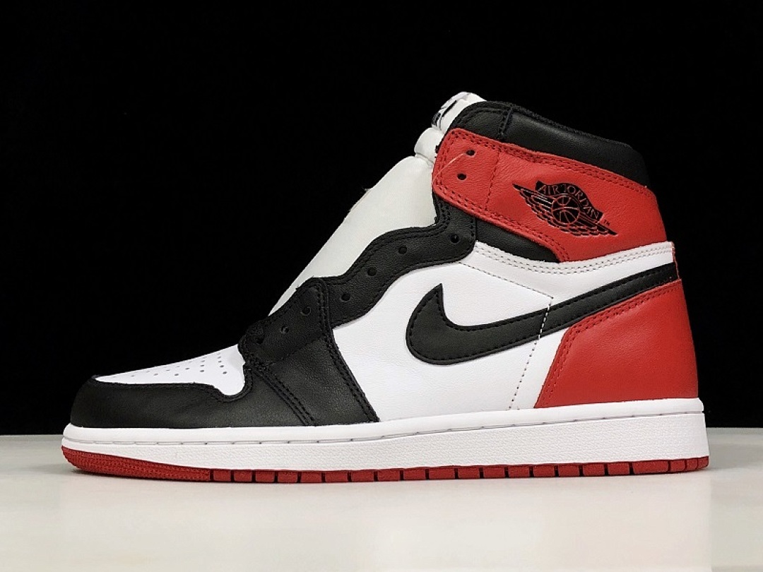 Jordan [555088-125]-[AIR JORDAN 1 RETRO HIGH OG BLACK TOE WHITE/BLACK-GYM (RED]), photo 1