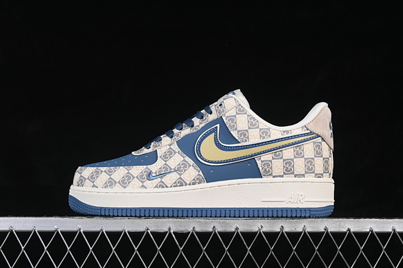 Nike Nike AIR FORCE 1 07 LOW BEIGE/BLUE/GREY/YELLOW · XL1979-127, photo 1
