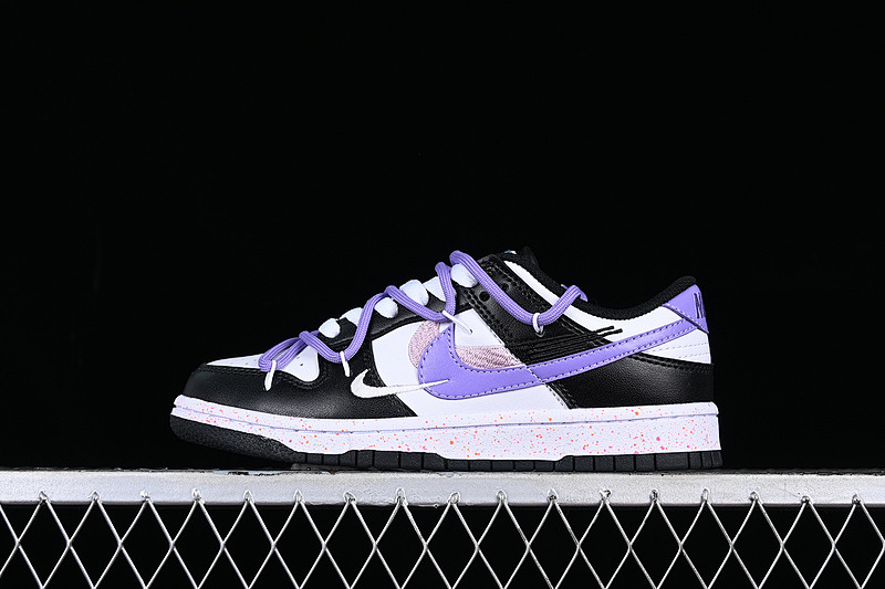 Purple Nike DUNK LOW MULTI COLOR WHITE/BLACK/PURPLE · FD4623-131, photo 1