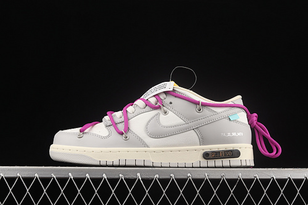 Unbranded [DM1602-111]-[OW X SB DUNK LOW LOT 28 OF 50 SAIL/NEUTRAL GREY/HYPER VIOLET]-[UNISEX:36-47.5], photo 1