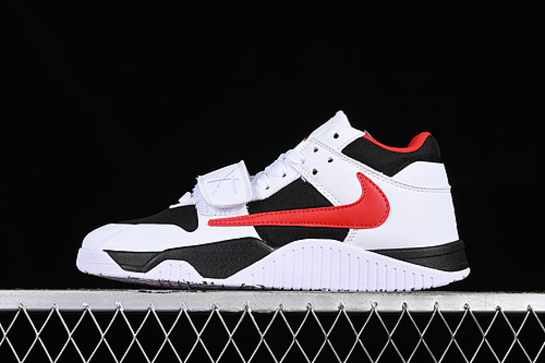 Jordan [FZ8117-407]-[TRAVIS SCOTT JORDAN CUT THE CHECK WHITE/BLACK/RED]-[WOMAN:36-39]-[MAN:40-46], photo 1