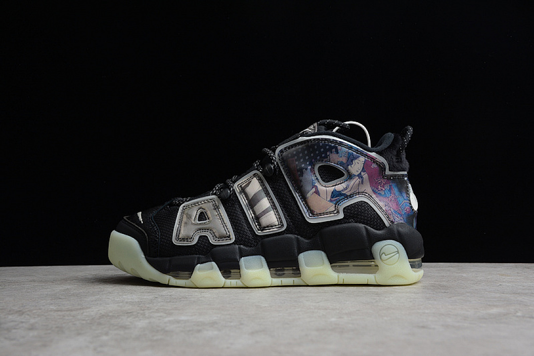 Nike [DM6213-045]-[AIR MORE UPTEMPO UTAGAWA KUNIYOSHI OFF NOIR/SAIL-PURE PLATINUM-BLACK], photo 1