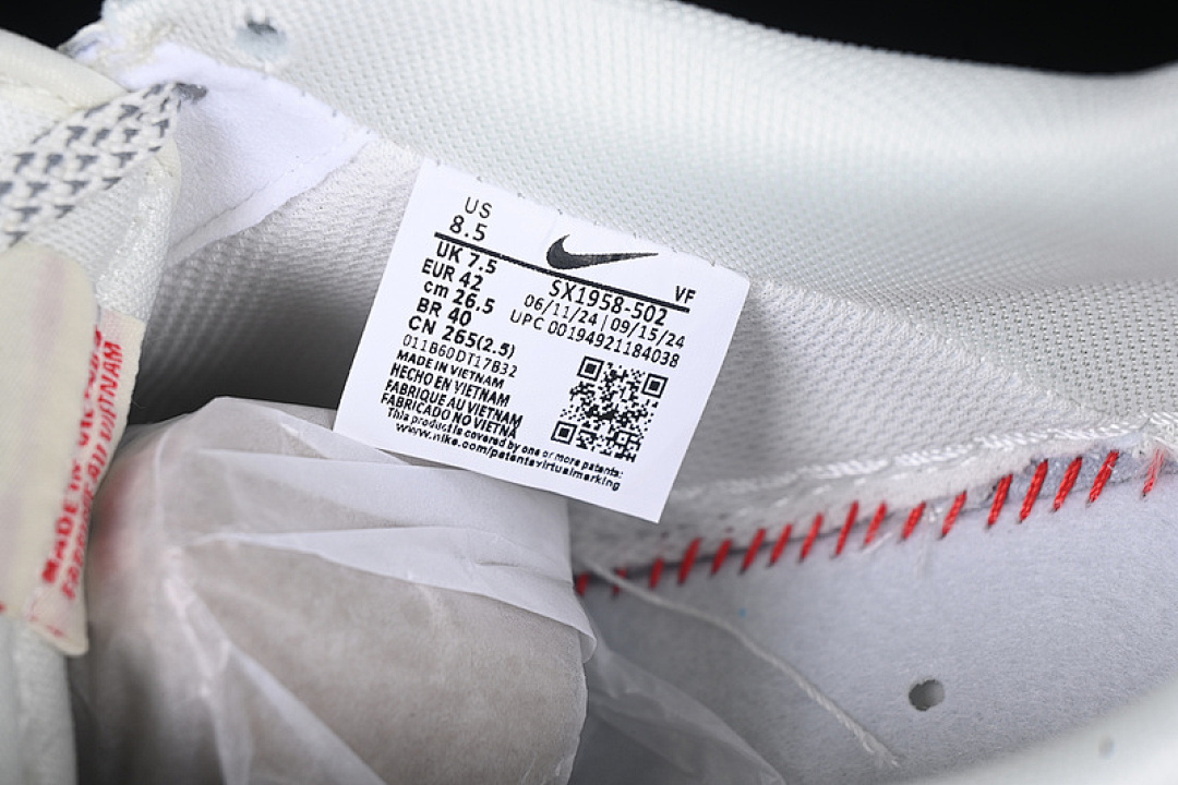 Nike [XS1958-502]-[AIR FORCE 1 07 LOW WHITE/GREY/RED/BLUE]-[WOMAN:36-39]-[MAN:40-45] - Image 6