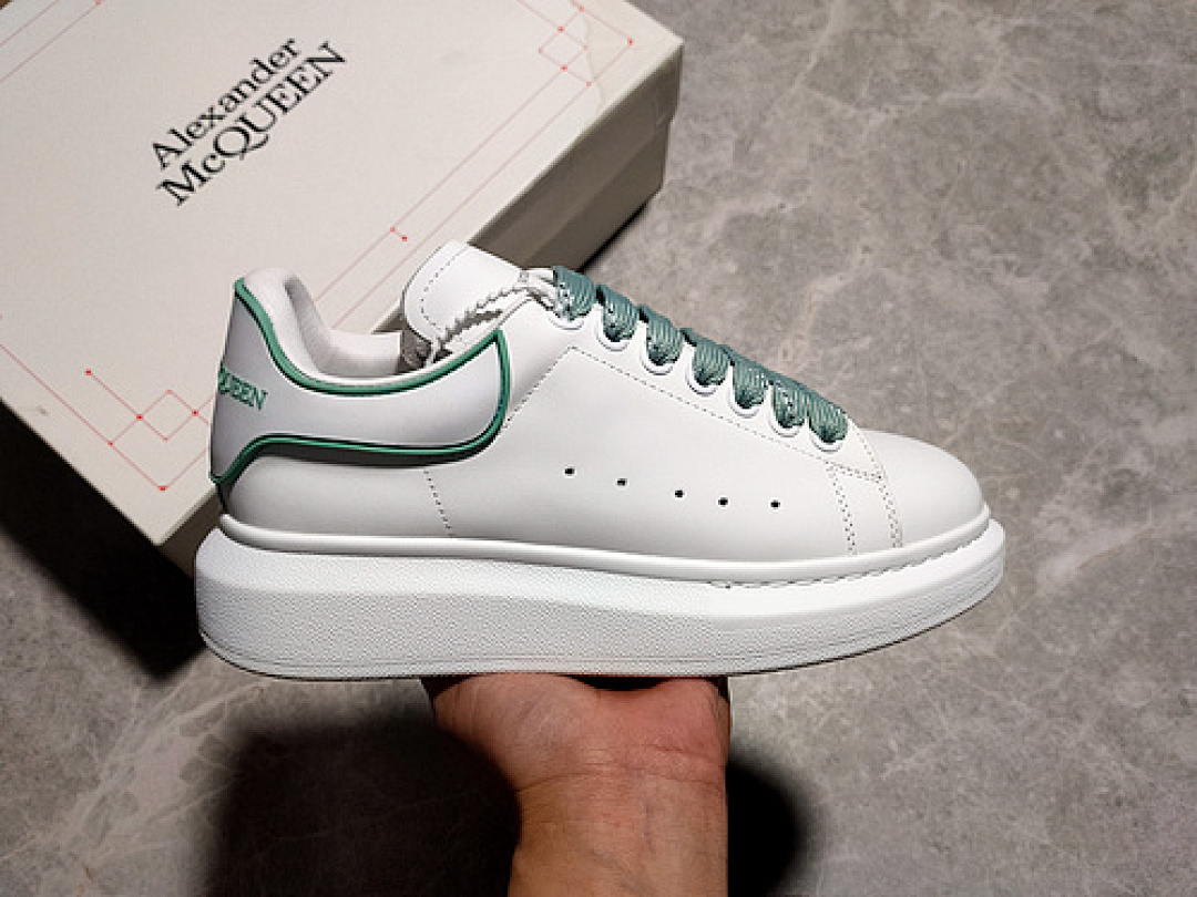 Alexander McQueen [ALE*XANDER MCQUEEN SOLE LEATHER SNEAKERS WHITE/WHITE/GREEN]-[WOMAN:35-39]-[MAN:40-44], photo 1