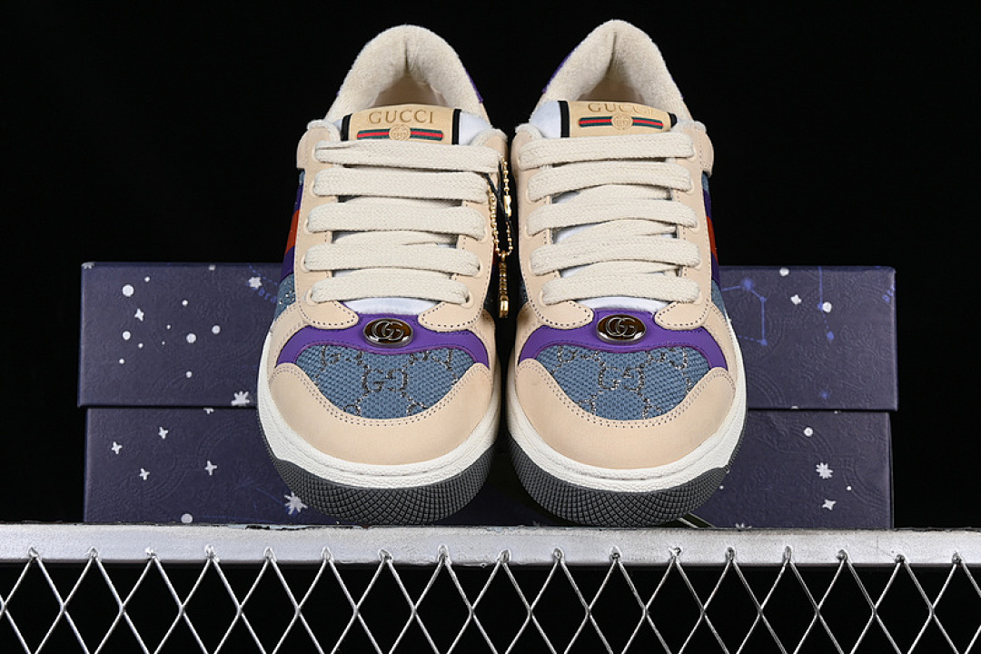 Gucci [9Y9209443]-[GU*CCI DISTRESSED SCREENER SNEAKER WHITE/BROEN/PURPLE/RED/GREEN]-[WOMAN:35-40] - Image 13