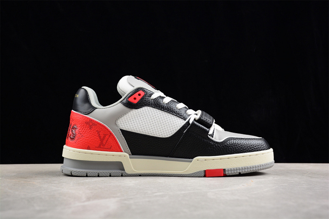 Louis Vuitton [LOUIS VUITTON TRAINER SNEAKER LOW L*V WHITE/BLACK/GREY/RED]-[WOMAN:35-39]-[MAN:40-45] - Image 12