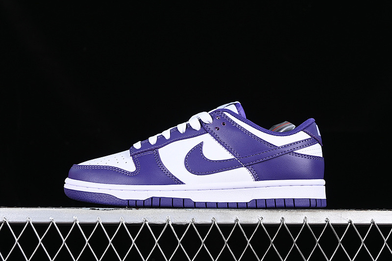 Purple Nike SB DUNK LOW WHITE/WHITE/COURT PURPLE · DD1391-104, photo 1