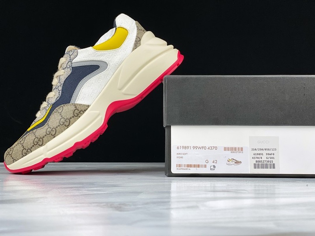 On Running [PLUS GU*CCI RHYTON SHOES WHITE/MULTI-COLOR]-[WOMAN:34-40]-[MAN:39-46] - Image 2