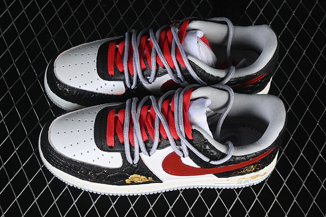 Nike [DX2697-111]-[AIR FORCE 1 07 LOW WHITE/BLACK/RED/GOLD]-[WOMAN:36-39]-[MAN:40-45] - Image 11