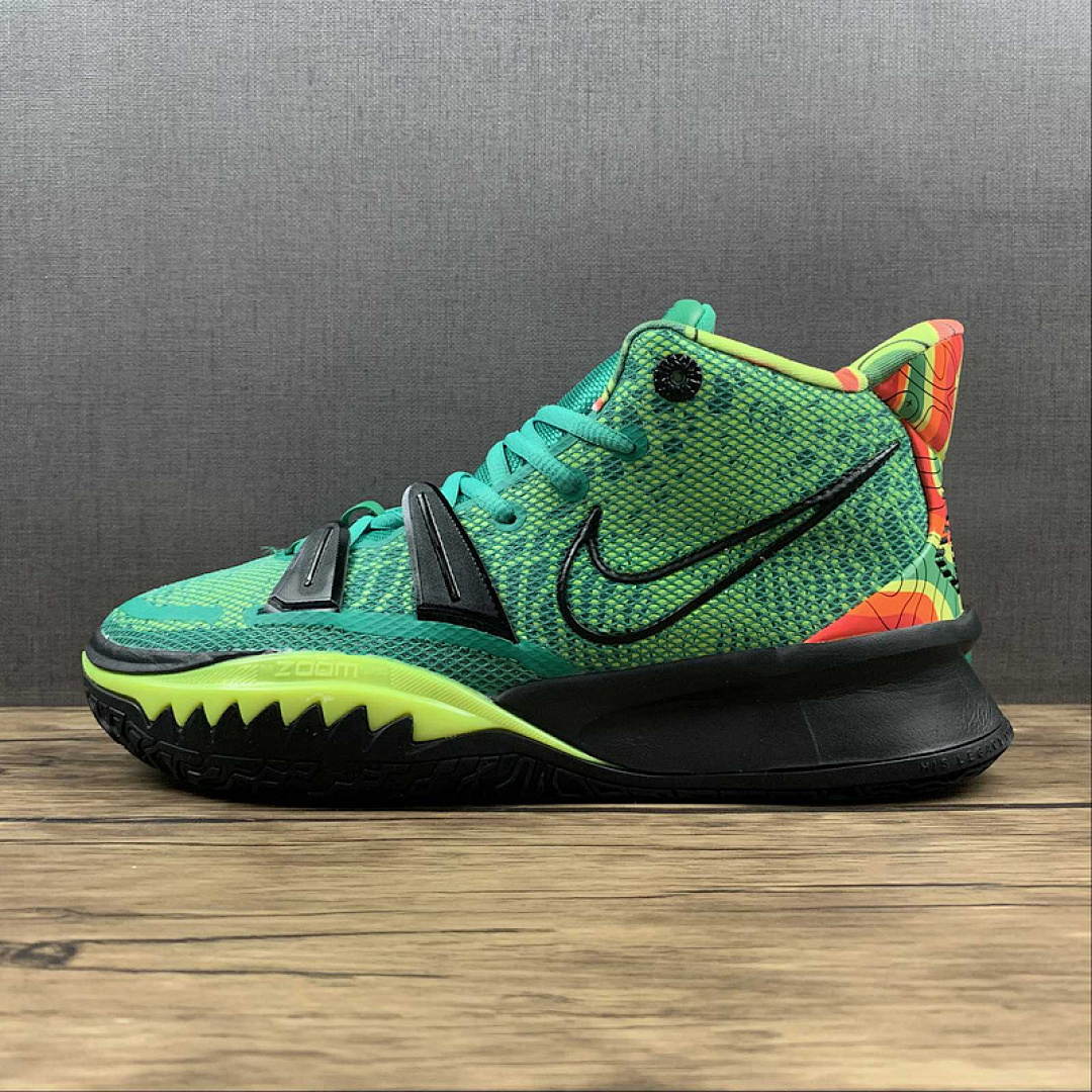 Unbranded [CQ9327-300]-[KYRIE 7 EP WEATHERMAN STADIUM GREEN/VOLT/TOTAL ORANGE/BLACK]-[MAN:40-46], photo 1