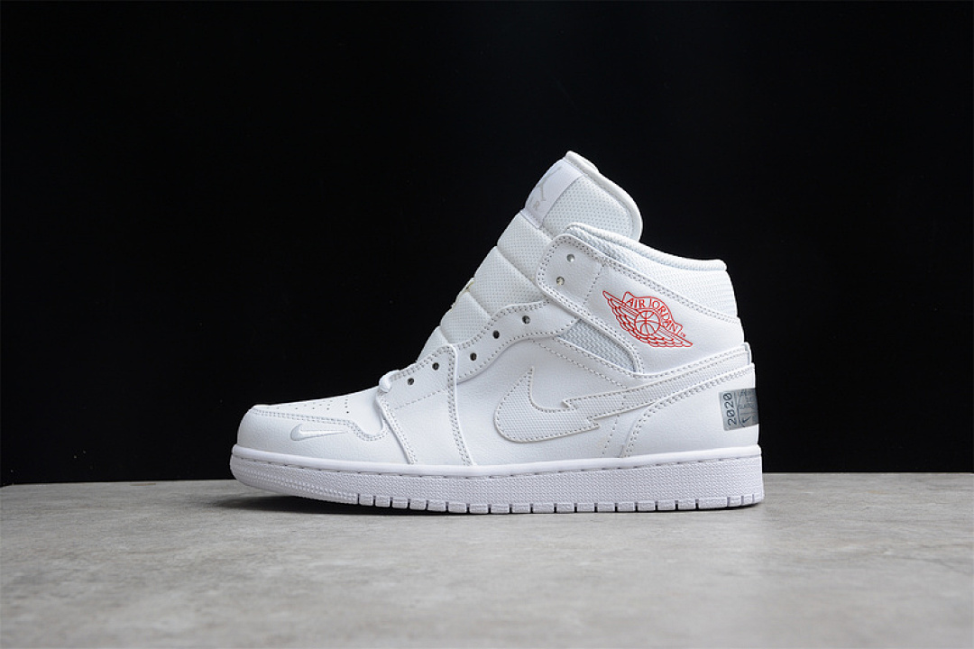 Jordan [CW7589-100]-[CJ AIR JORDAN 1 MID SE EURO TOUR WHITE/WHITE/GYM RED/WHITE]-[MAN:40-45], photo 1