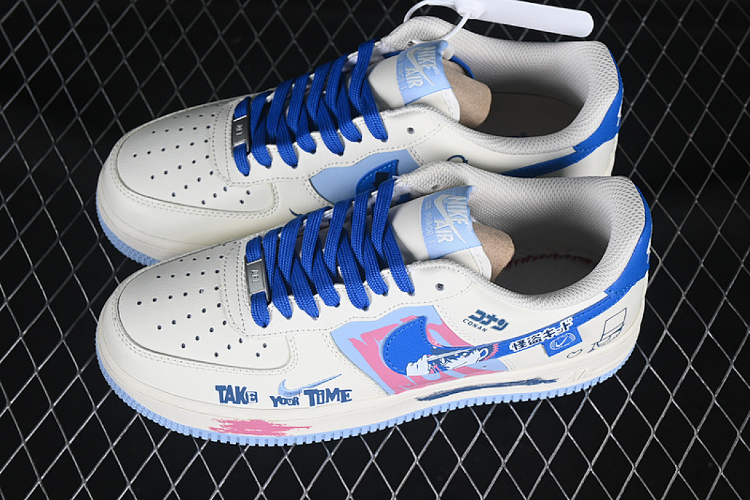 Nike [DB3301-121]-[AIR FORCE 1 07 LOW KAITO KUROBA WHITE/BLUE/PINK]-[WOMAN:36-39]-[MAN:40-45] - Image 11