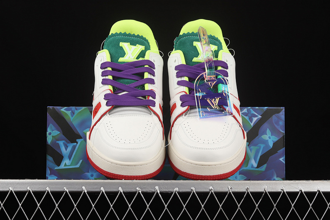 Louis Vuitton [L*V 2021S TRAINER WHITE/RED/PURPLE-GREEN]-[MAN:38-45] - Image 13