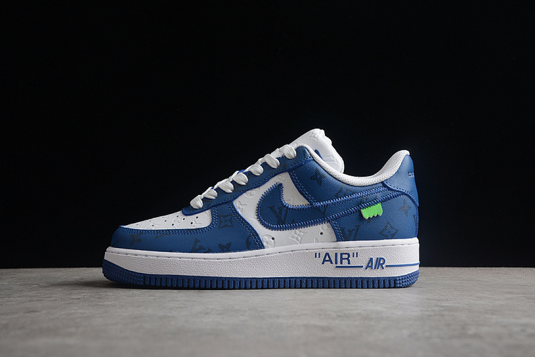 Nike [MS 0232]-[L*V X AIR FORCE 1 LOW WHITE/DARK BLUE/WHITE]-[WOMAN:36-39]-[MAN:40-45], photo 1