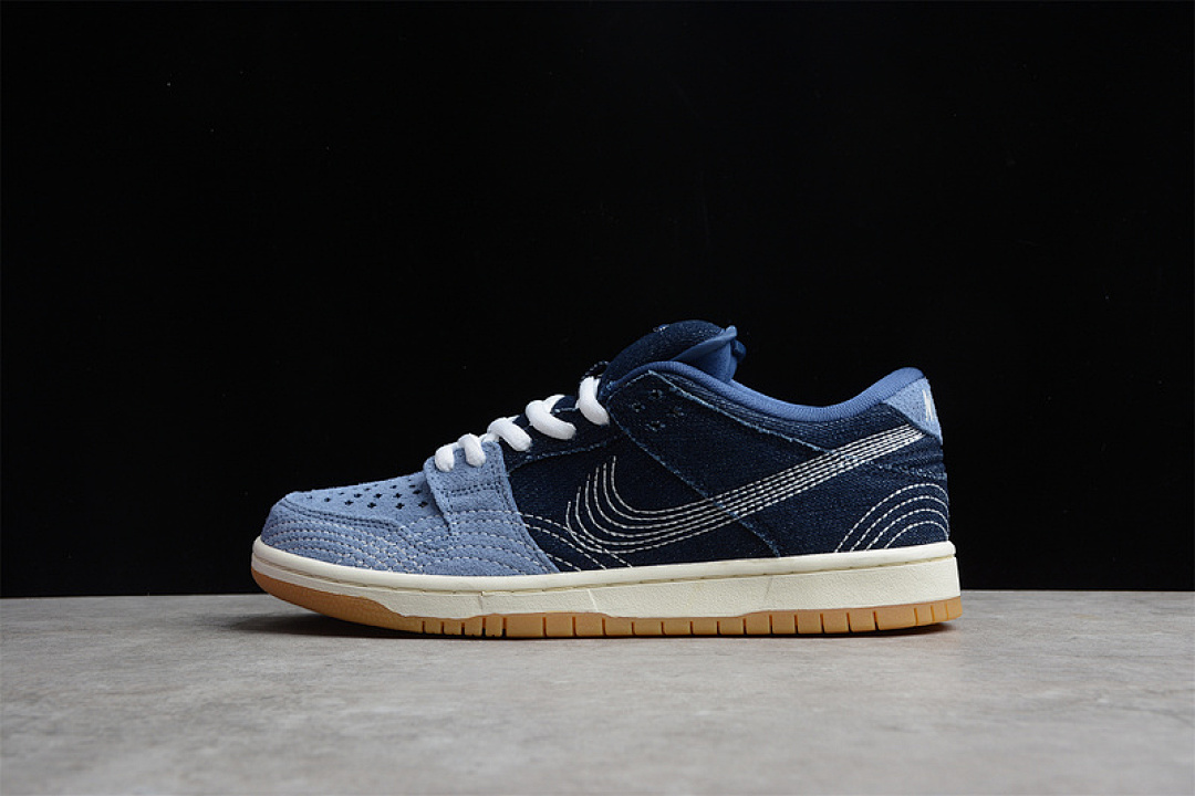 Unbranded [CV0316-400]-[DUNK LOW PRO PRM SB SASHIKO PACK MYSTIC NAVY/GUM LIGHT BROWN]-[UNISEX:36-46], photo 1