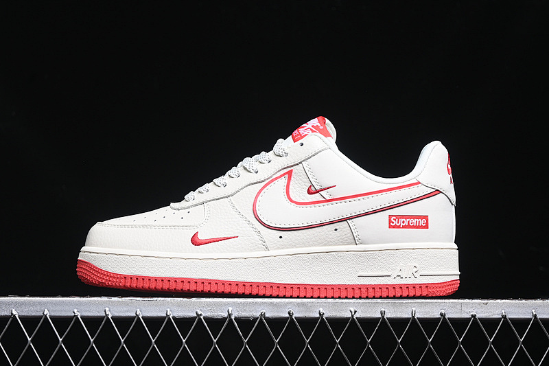 Nike Nike AIR FORCE 1 07 LOW SUPREME WHITE/RED · DF0188-011, photo 1