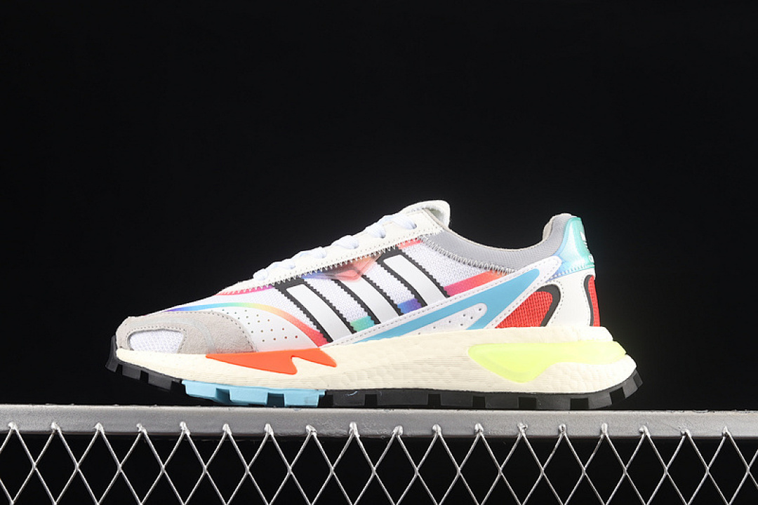 Unbranded [H03084]-[RETROPY P9 SHOES WHITE RAINBOW ASH PEARL/BLUE/RED BOX/DASH GREEN]-[UNISEX:36-45], photo 1