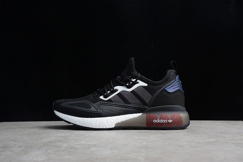 ZX 2000 BOOST SHOES CORE BLACK/SOLAR RED-CLOUD WHITE · FX7475, photo 1