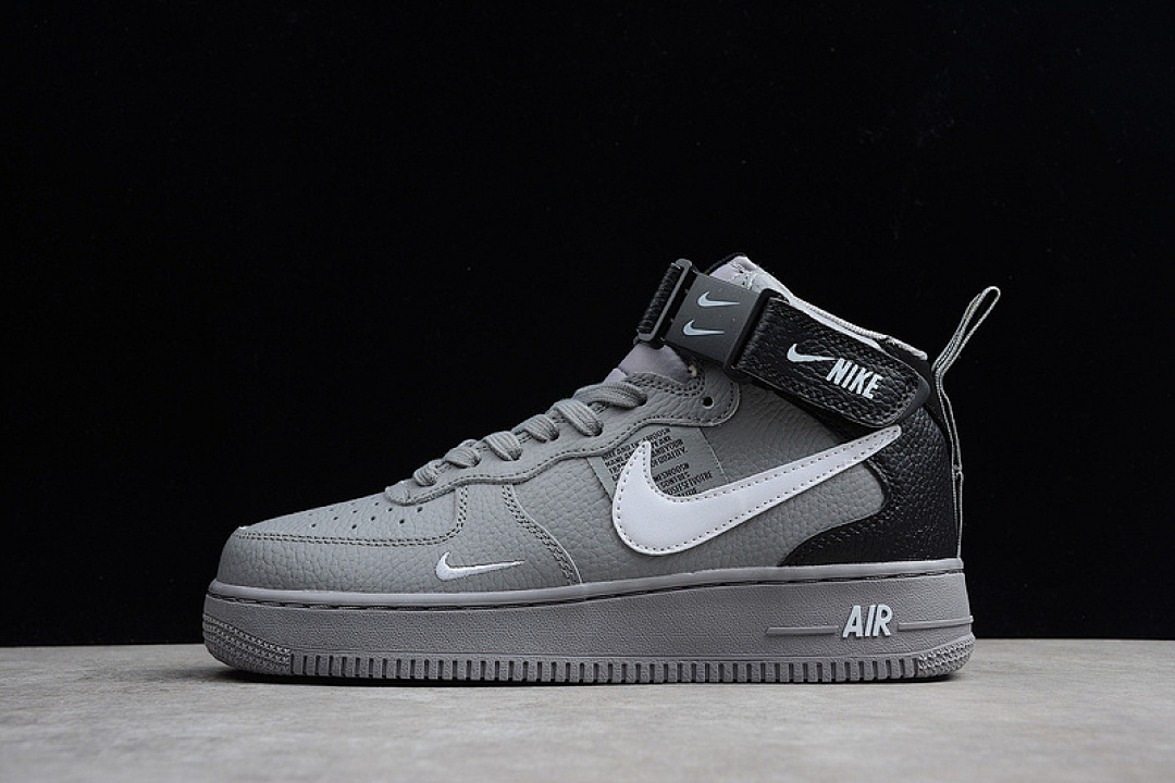 Nike [804609-600]-[AIR FORCE 1 MID UTILITY WOLF GREY/BLACK-WHITE]-[UNISEX:36-45]-[OG00144], photo 1