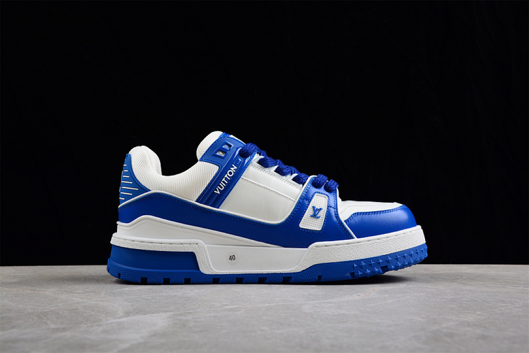 Louis Vuitton [L*V TRAINER SNEAKERS DARK BLUE/WHITE/DARK BLUE]-[WOMAN:35-40]-[MAN:39-45] - Image 13