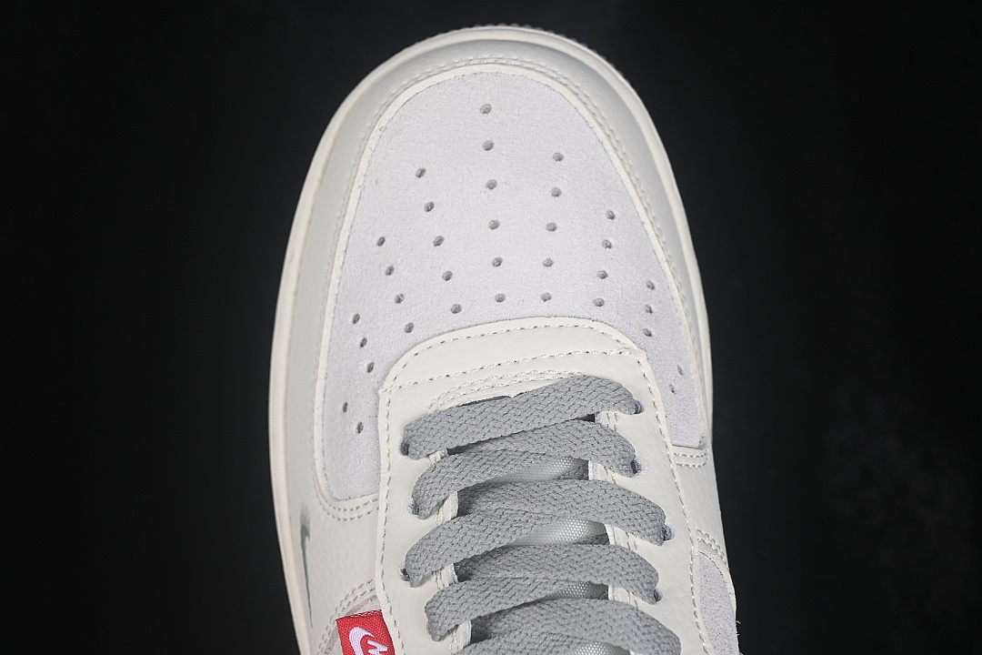 Nike [DD1982-355]-[AIR FORCE 1 07 LOW CASUAL SNEAKERS LIGHT GRAY/WHITE]-[WOMAN:36-39]-[MAN:40-45] - Image 9