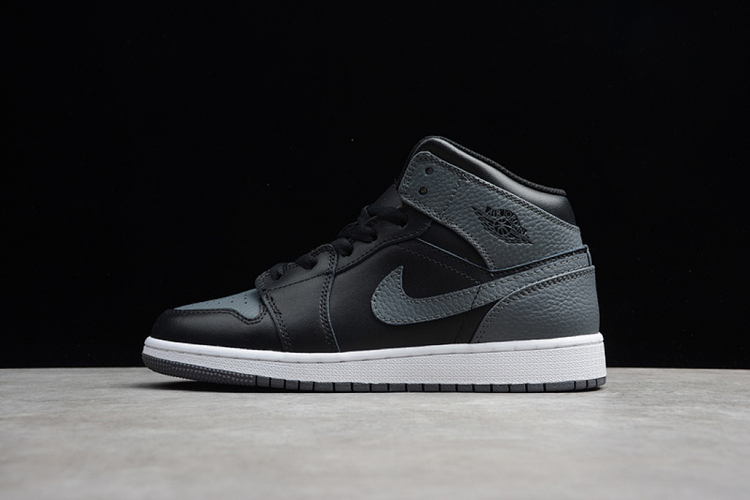 Jordan [554725-041]-[GZ AIR JORDAN 1 MID BLACK/DARK GREY-SUMMIT WHITE]-[UNISEX:36-47], photo 1