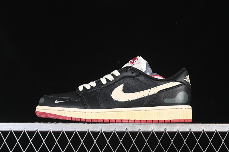 Jordan NIGEL SYLVESTER X AIR Jordan 1 LOW WHITE/BLACK/GREEN · IB8958-001, photo 1