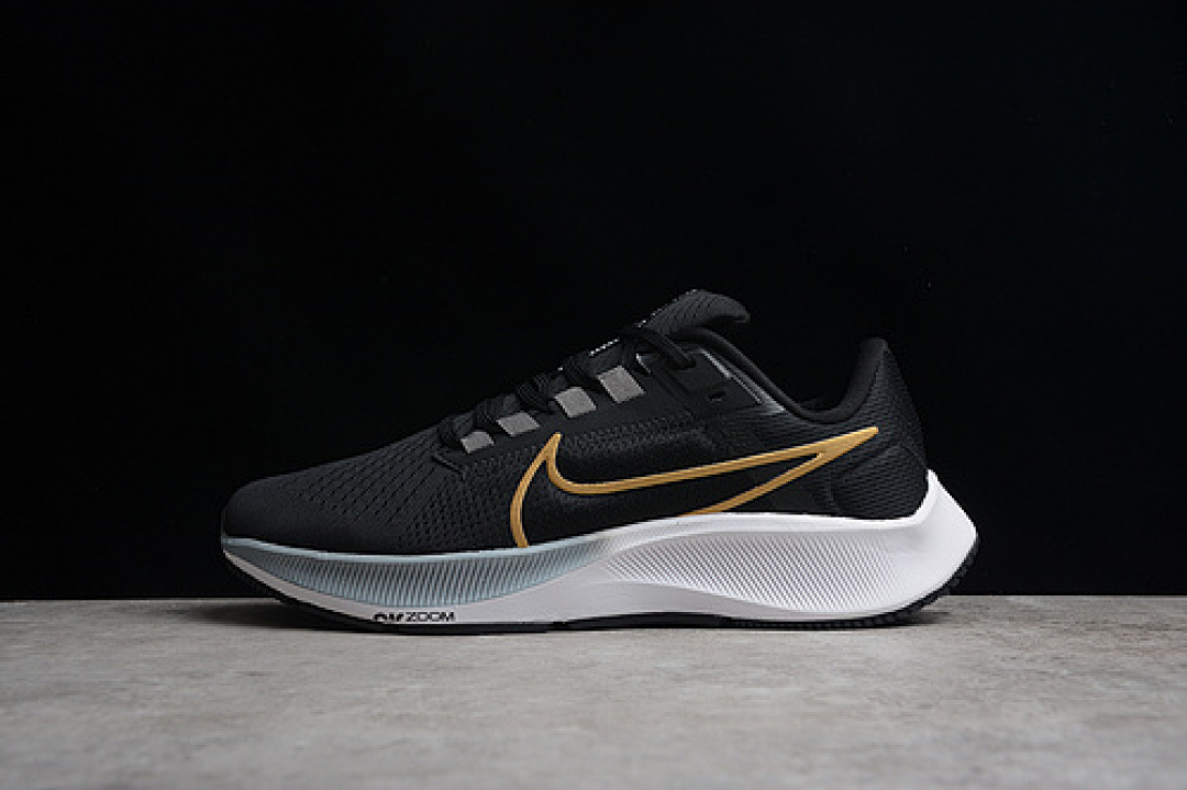 Nike [CW7358-004]-[AIR ZOOM PEGASUS 38 BLACK/THUNDER BLUE/ASHEN SLATE/METALLIC GOLD COIN] - Image 2