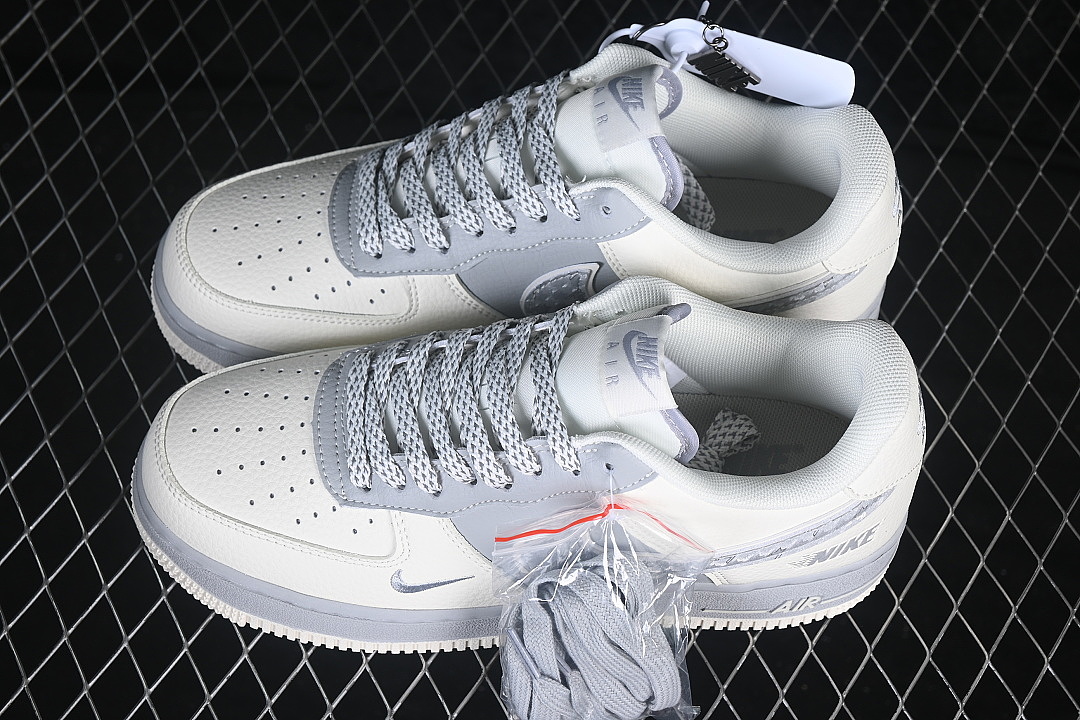 Nike [DN9688-142]-[AIR FORCE 1 07 LOW CASUAL SNEAKERS LIGHT GRAY/WHITE]-[WOMAN:36-39]-[MAN:40-45] - Image 10
