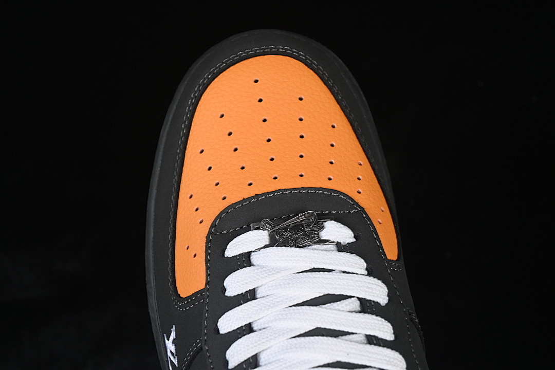 Nike [XY9025-004]-[AIR FORCE 1 07 LOW CASUAL SNEAKERS BLACK/ORANGE]-[WOMAN:36-39]-[MAN:40-45] - Image 10