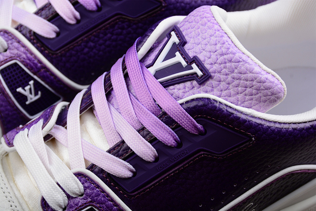 Louis Vuitton [L*V 2022 TRAINER SNEAKERS WHITE/DARK PURPLE/BLACK]-[MAN:38-45] - Image 3
