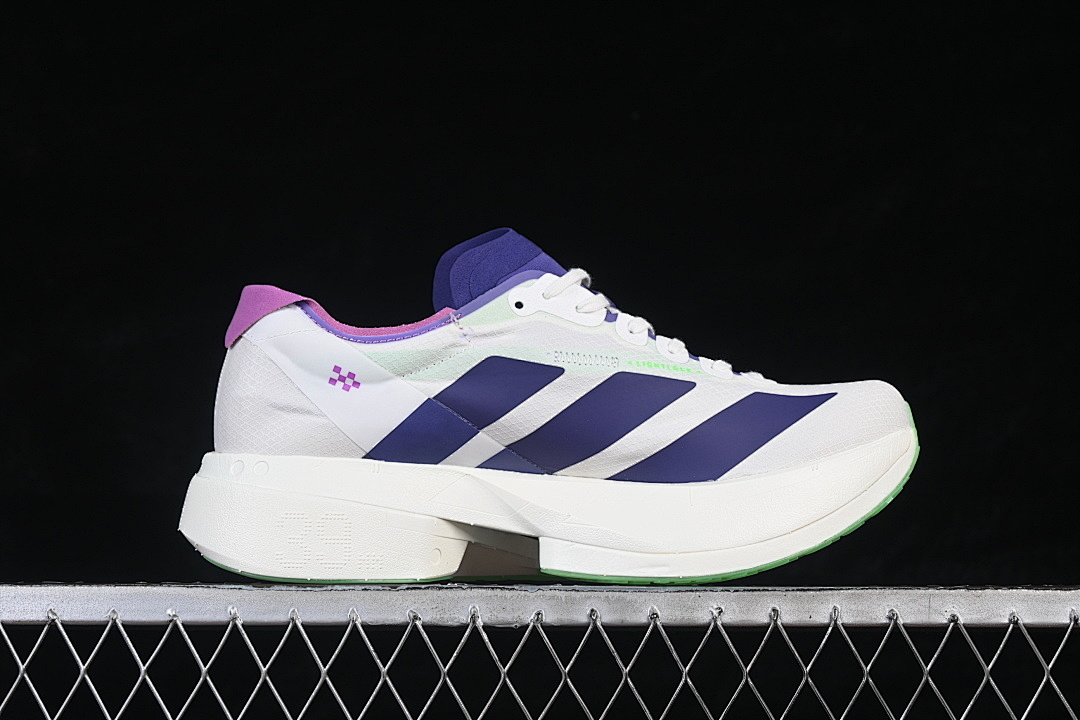 Adidas [JR1656]-[ADIZERO ADIOS PRO 4 CORE WHITE/COLLEGIATE PURPLE/LIME BURST]-[WOMAN:39]-[MAN:40-46] - Image 16