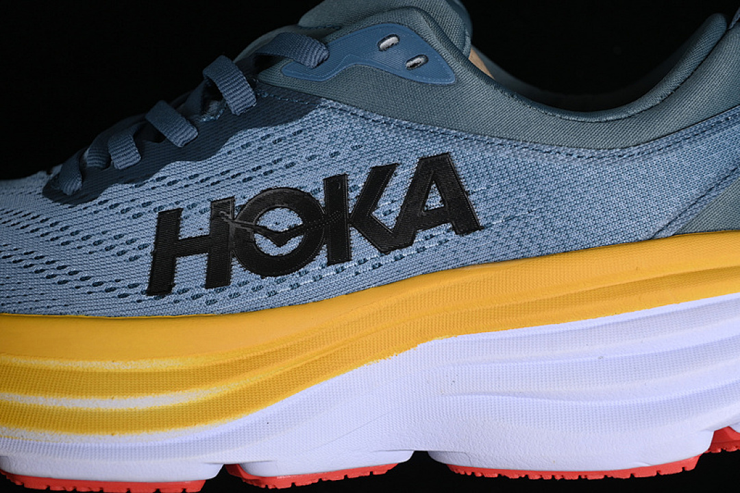 On Running [1123202 GBMS]-[HOKA ONE BONDI 8 WHITE/YELLOW/BLUE]-[WOMAN:36-39]-[MAN:40-45] - Image 8